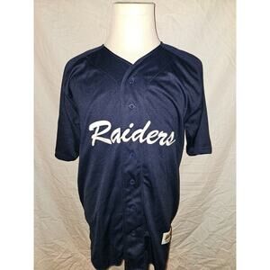 Vintage Eastbay Raiders Men's Button up Shirt Size Large